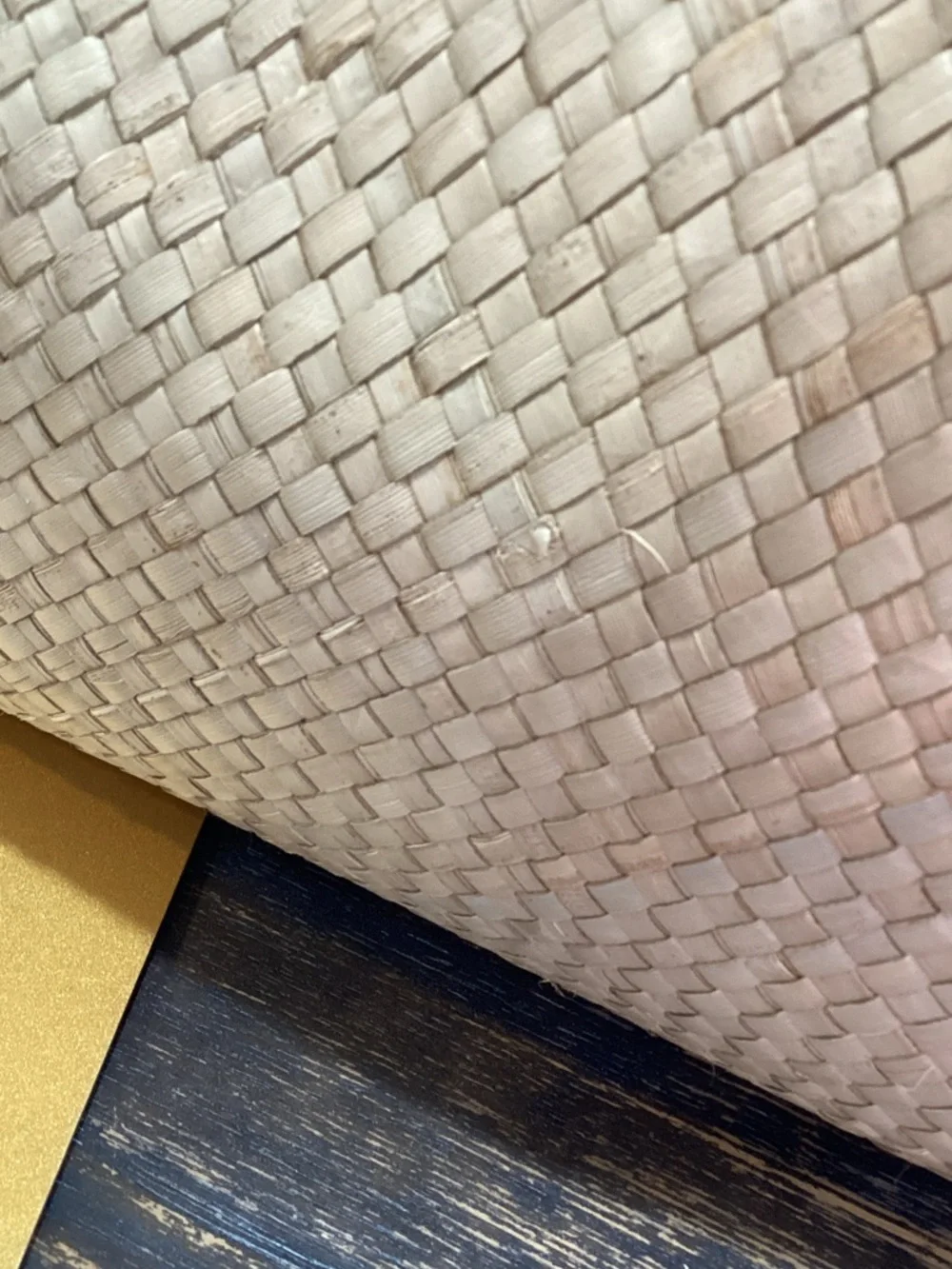 Coach White Leather Suede and Natural Woven Straw Tote with Gold Hardware - Picture 12 of 15